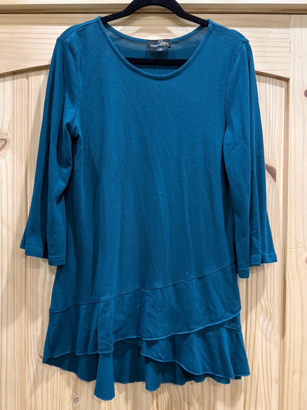 Suzanne Betro Teal Knit Top